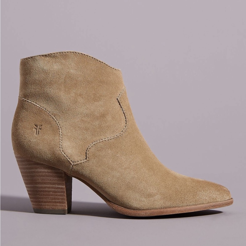FRYE Reed 5.5 Western Suede Booties